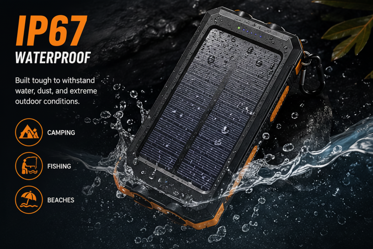 Die Venturio 80000mAh Solar Power Bank – Outdoor Ladegerät mit Kompass & LED — image 5