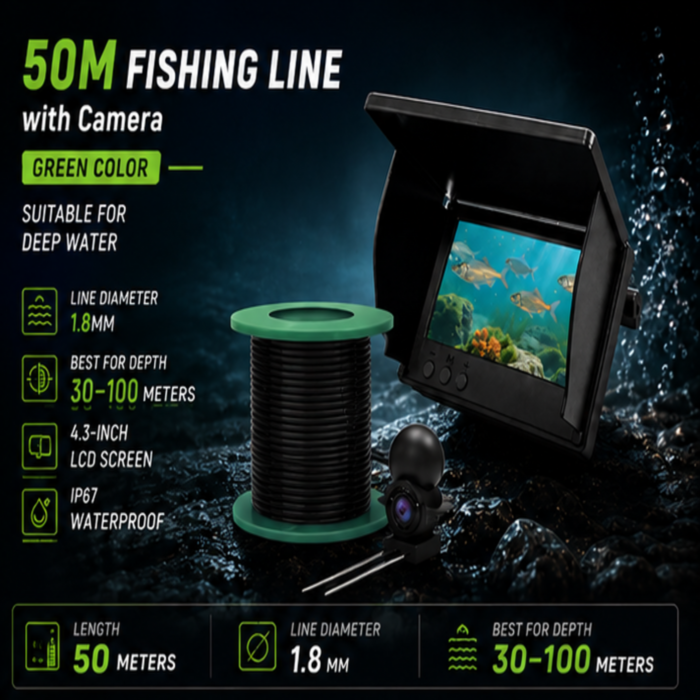 Lemkoff Gear AquaVision™ 4.3" Underwater Fish Finder Camera — image 6