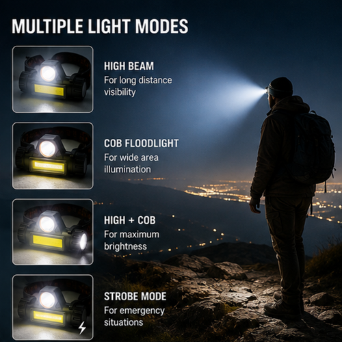 Lemkoff Gear NightTrek™ Magnetic LED Headlamp