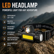 Lemkoff Gear NightTrek™ Magnetic LED Headlamp