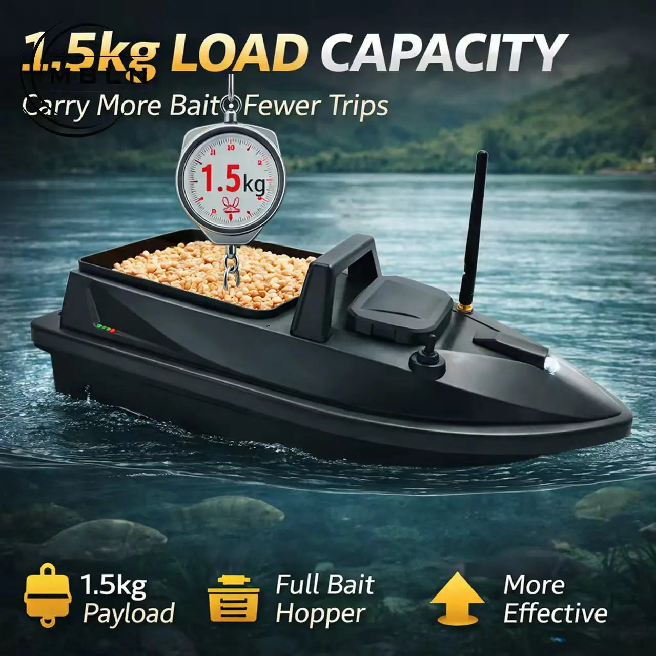 Lemkoff Gear StealthPilot™ 500M RC Bait Boat with Cruise Control — image 4